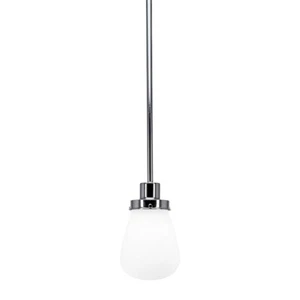 Toltec Meridian 1 Light Mini Pendant, Chrome, 5" White Shade - 1230-CH-470 - Picture 1 of 1