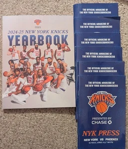 NY Knicks Bundle 2024-25 Yearbook & thirteen Different NY Knicks Press Magazines - Picture 1 of 1
