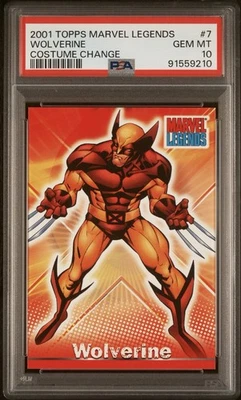 2001 Topps Marvel Legends Costume Change #7 Wolverine PSA 10 💎 🔥 RARO 🔥 Foto 1 de 3
