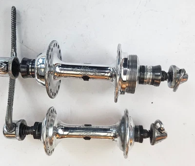 Vintage Campagnolo Nuovo Record 36 holes hubset, British, 100/120, c. 1971 - Photo 1/4