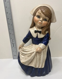 "Estatuilla de enfermera peregrina bisque de cerámica de colección mujer ACCIÓN DE GRACIAS molde Alberta 11""" - Imagen 1 de 10