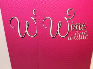 AVANTI BIRTHDAY GREETING CARDS New w/Envelopes LOT 2 "WINE A LITTLE-LAUGH A LOT" - Picture 1 of 2