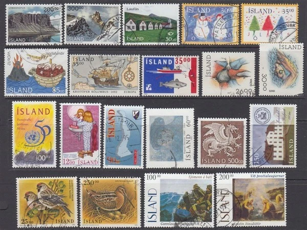 ИСЛАНДИЯ 1980-е/90-е (x20) РАЗНЫЕ Б/У (ID:465/D26811) - Изображение 1 из 1