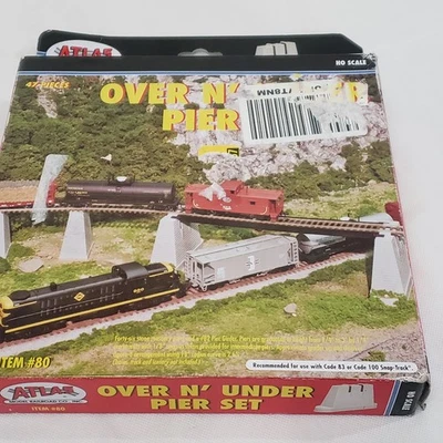 HO Scale Atlas 47 Piece Over N' Under Pier Set Item #80 NEW - Image 1 of 3