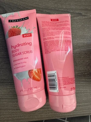 Freeman Hydrating Body Sugar Scrub Strawberry  Milk (2). For skin and body care - Image 1 of 2