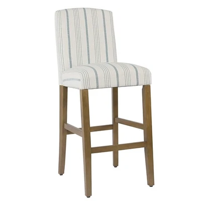 Parsons Classic Upholstered High Back Curved Top Barstool, 29-inch, Blue Caly... - Image 1 of 4