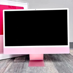 Apple iMac 24" M1 ( 512GB SSD 16GB RAM 8-Core CPU 8-Core GPU ) RED MGPN3LL/A - Picture 1 of 12