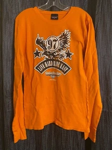 Camicia termica arancione manica lunga Harley-Davidson Cafe taglia 2XL - Las Vegas - Foto 1 di 5