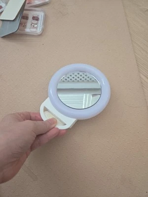 Selfie ring light Mini Rechargeable RK-49 LED Camera Clip Makeup Smart Phone  - Image 1 of 2