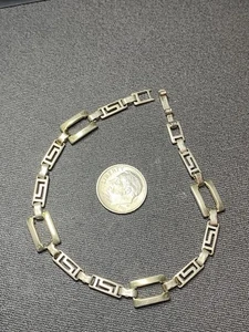Vintage markiertes Sterling 925 griechisches Schlüsselarmband 8 Gramm - Bild 1 von 5