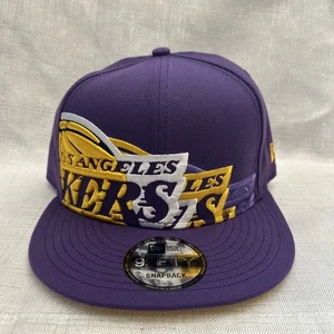 Los Angeles Lakers New Era 9Fifty SnapBack Adjustable Hat Big Logo Style - Picture 1 of 5