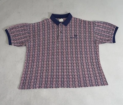 Camisa polo havaiana vintage Sergio Tacchini floral grande designer hip hop anos 90 - Imagem 1 de 4