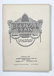 Revival Gems Number Three Gospel Hymnal Stamps-Baxter 1929 - Picture 1 of 4