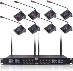 XTUGA CM280 UHF 8 Channel Professional Gooseneck Microphone System Conference Mi - Picture 1 of 3