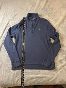 Vineyard Vines Boys Quarter Zip Sweatshirt Size XL (18) Navy Blue with logo - Picture 1 of 2
