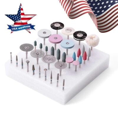 Dental Lab Polishing HP Kit Diamond Burs Brush wheel Stones for Low Speed Handpi - Image 1 of 4