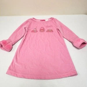 Barbie Girls Velour Dress Faux Fur Size 4T - Picture 1 of 8