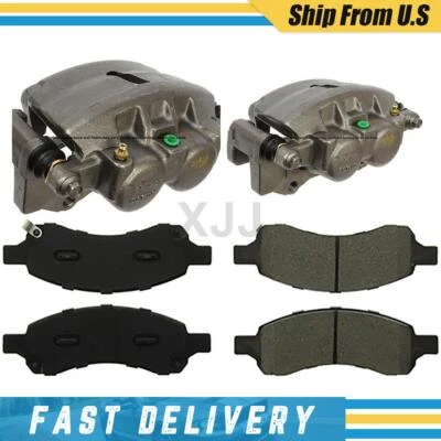 Pinzas de freno delanteras izquierda derecha y pastillas de cerámica para Chevrolet Colorado 2009-2012 Foto 1 de 4