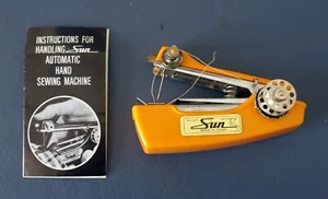 Sun Automatic Feed Hand Held Sewing Machine w/Instructions Orange - Picture 1 of 3
