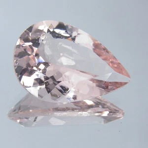 3.04Cts Pretty Natural Peach Pink Morganite 13.2x9x5.2mm Pear Shape Gemstone - Picture 1 of 6