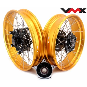 VMX 19in./17in. Tubeless Spoke Wheels Fit For BMW F750GS 2019-2024 Gold GLM Rims - Picture 1 of 12