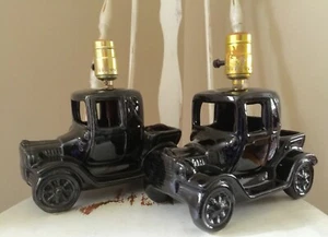 RARE Nelson McCoy Pottery Touring Car Lamps Antique MINT CONDITION 1956 - Picture 1 of 11
