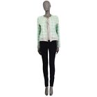 68712 Auth Chanel Mint Green Taupe 2004 04C Pussy Bow Tweed Jacket 36 Xs