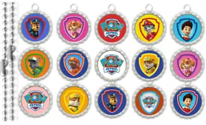 Set 15 collane tappo bottiglia argento piatto Paw Patrol 1 - Foto 1 di 1