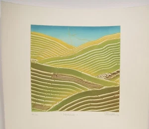 Gustl Stark /Radierung - Prägedruck/Handsigniert /40 Exemplare /1983/Landschaft - Picture 1 of 3