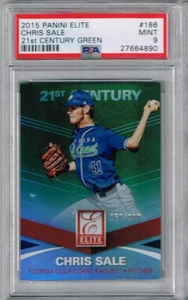 2015 Panini Elite Chris Sale 21st Century Green Gem Mint PSA 9 /199 - Picture 1 of 2