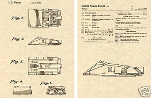Star Trek Runabout PATENTE DE EE. UU. ¡LISTO PARA ENMARCAR!! Disformidad del capitán Kirk - Imagen 1 de 1