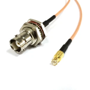 BNC female bulkhead to MCX male ST straight RG316 cable 15cm 6inch for wireless - Picture 1 of 3