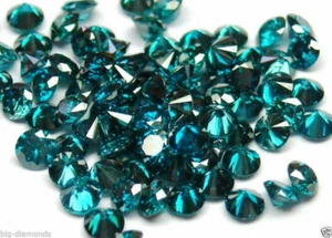 Lote de 10 diamantes azules I1-3 claridad 2,70 mm - Imagen 1 de 2