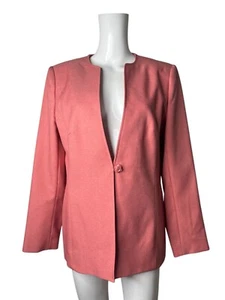 Autonomy Pink Blazer Jacket Size 14 Womens Suit EU42 1 Button Long Sleeve - Picture 1 of 11