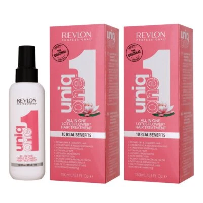 Revlon Uniq One Lotus Flower 2 x 150 ml Hair Treatment Set - Bild 1 von 2