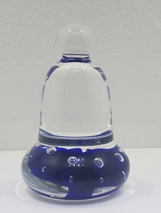 Hand Blown Art Glass Bell Paperweight Marked Gibson 1990 - Picture 1 of 5