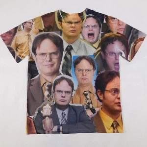 SUBLIWORKS The Office Dwight Shrute Big Heads Camiseta Estampada por Todas Partes Para Hombre L - Imagen 1 de 6