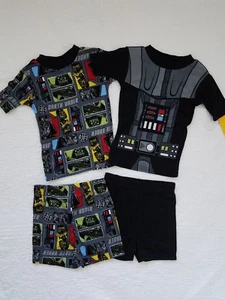 NEW STAR WARS DARTH VADER 4 PIECE PJ PAJAMA COTTON SLEEPWEAR SETS SZ 6 8 10 - Picture 1 of 6