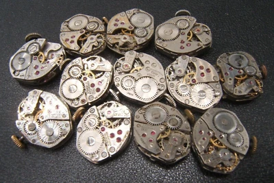 11 VTG HELBROS WOMEN’S WRIST WATCH MOVEMENTS WIND UP AS IS PARTS REPAIR - Image 1 of 4