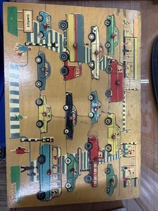 Vintage Simplex Cars Children's Wooden Puzzle Holland 14 Trucks Bus Preschool - Picture 1 of 1