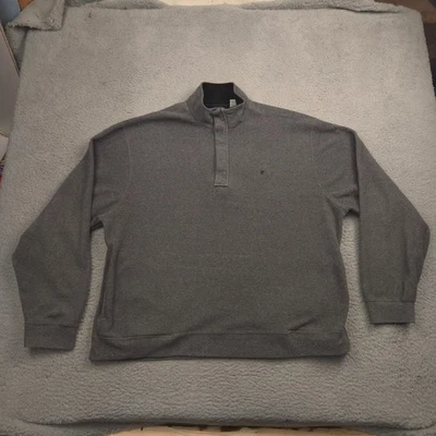 Pierre Cardin Men XL Gray Quarter Zip Fleece Pullover Sweater Long Sleeve Casual - Image 1 of 4