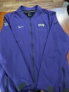 TCU Horned Frogs Nike Mens M Purple Full Zip Windbreaker Jacket - Picture 1 of 9