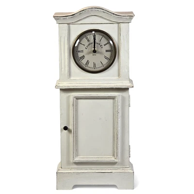 VTG Distressed Mantle / Wall Clock Keys Storage Cabinet ~ Colonial Clock Company - Image 1 of 4