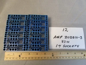 (12) AMP 202516-3 83xx With 14 Female Pins Each for NIM NIMBIN CAMAC Plugins - Picture 1 of 2