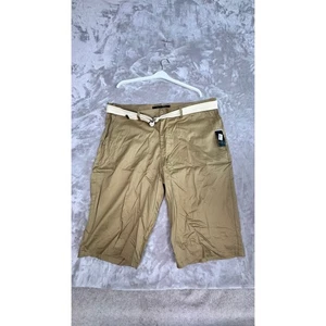 Sean John khaki Herrenshorts Größe 42 Gürtel vorne flach Freizeit Outdoor - Bild 1 von 10
