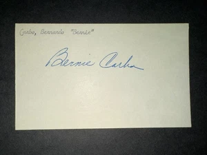 1969 REDS: Bernie Carbo, tarjeta firmada 3x5 - Imagen 1 de 1