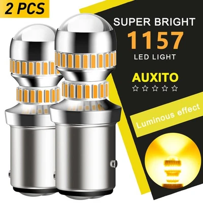 Bombillas LED amarillas ámbar de luz de señal de giro 1157 2 piezas para Hyundai Elantra 2000-2020 Foto 1 de 4