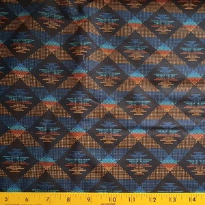 BTY Vintage Cranston V.I.P. Western Weaver Patch VIP Cotton Fabric By The Yard - Picture 1 of 2
