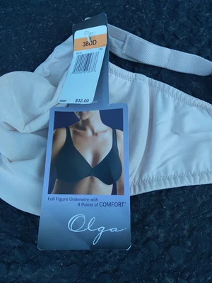 Nuevo con etiquetas Sujetador con aros Olga 38DD Beige Estilo 35040 Figura completa Foto 1 de 4