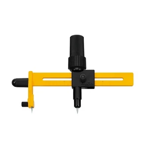 Olfa Ratchet Circle Compass Cutter Alloy Carbon Steel Yellow Black Hand Tool NEW - Picture 1 of 2